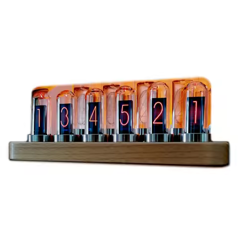 New Design IPS pseudo glow tube clock rhythm level meter desktop ornaments Christmas New Year gift