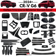 Honda CRV CR-V G6 2024-2026+ Carbon Trim Interior&Exterior Garnish Protector Cover For CRV G6