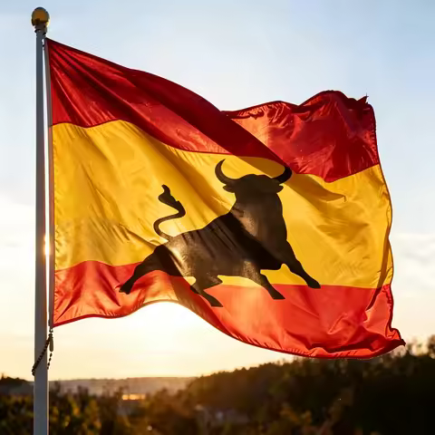 Spain Spanish Bull Flag 2x3ft 3x5ft Polyester Hanging Banner Red Yellow Spanish Bull Flag Indoor Out