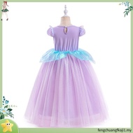 ❤️Girls Princess Cosplay Mermaid Cinderella Rapunzel pakaian kanak-kanak kostum pakaian mewah mewah 