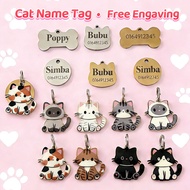 Pet Name Tag Cute Cat Customized Tag Personalization Neck Accessories Cat Collar Cat Pendant Cat Tag