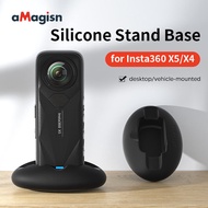 Silicone Base for Insta360 X4 X5 Camera Mount Silicone Stand Base Non-Slip Desktop Mount for Insta36