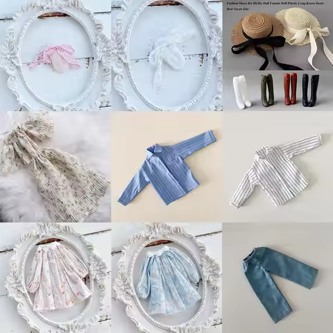 Fashion Elegant Party Clothes Casual Wears Elegant Sweater Dresses with Glasses hair clips DIY Acces