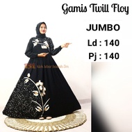 gamis twill ori jumbo ld 140 lebar bwh 3 meter(bahan twill ori lembut tebal tidak seperti bahan dast