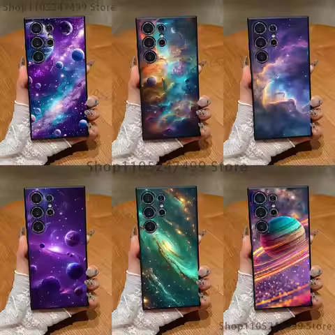 Uniberso Milky Way Galaxy Phone Case For Samsung S 25,24,23,22,30,21,10,9,Ultra,Plus,Lite,FE,4,5 G B