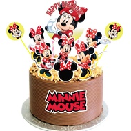 MINNIE MOUSE High Quality Paper Cake Topper Kek Cake Decor Cupcake Topper