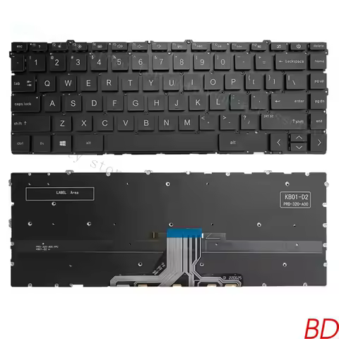 A+ Laptop Keyboard Backlit Keyboard For HP ENVY X360 13-AY TPN-C147 13-BD