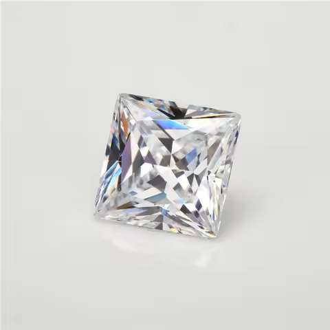 Size 1.5x1.5~12x12mm Square Shape Princess Cut 5A White CZ Stone Zircon Synthetic Gems Cubic Zirconi