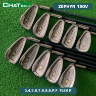Mizuno Zephy EG 180V 10-piece men's iron golf set 3, 4, 5, 6, 7, 8, 9, S, P, F shaft graphite flex R