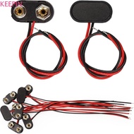 KEEPIN 10Pcs Battery Holder Clip, I / T Type Cable Snap on Battery Clip Connector, Soft Hard Shell B