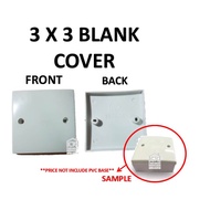 3x3 Blank Cover switch cover Penutup Putih Suis 3 X 3