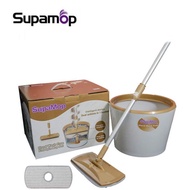 SupaMop S800 Hand Press Flat Spin Mop Set