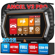 ANCEL V3 PRO เครื่องมือวินิจฉัยรถยนต์มืออาชีพ OBD2 สแกนรถยนต์ CANFD การทดสอบที่ใช้งาน 10 รีเซ็ต PK a