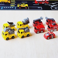 [Taiwan Shipment] [Plastic Simulation Mini Engineering Truck/Fire Truck] Pull Back Truck Toy Car Fir