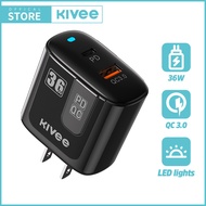 Kivee หัวชาร์จเร็ว หัวชาร์จ หัวชาร์จไอโฟน fast Charger หัวชาร์จเร็ว iphone PD36w หัวชาร์จ type c+usb