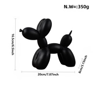 In stock Resin Doggy Statues Black White Colorful Puppy Figurine Nordic Balloon Dog Figurines for En