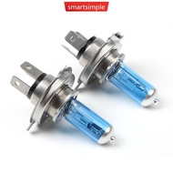 SMARTSIMPLE 2Pcs Super White H4 55W DC12V Bi-Xenon HID High Low Beam Headlight Bulb 6000K Light Lamp