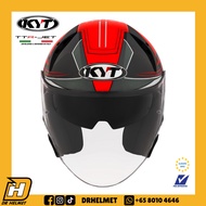 KYT TTR JET Led Red Black Helmet | PSB Approved Helmet