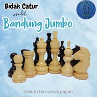 Bidak Catur kayu mentaos model Bandung Jumbo Premium (Standar Int