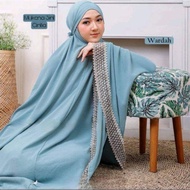 Mukenah 3 in 1 cringkle jumbo/mukena cringkle lace/mukena cringkle airflow premium