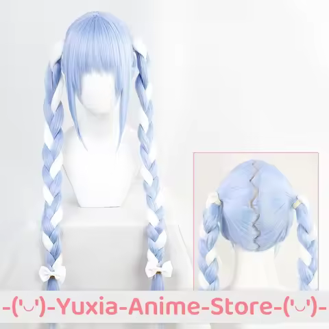 Hololive Usada Pekora VTuber Cosplay Wig Anime Game Roleplay Party Costume Prop Wigs Synthetic Hair 
