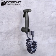 DOBOHT SET-SF015SS-1BL Bathroom 3 in 1 SUS304 Stainless Steel Bidet Spray Toilet Bidet Rinse Set with Holder and 2 metre PVE hose.