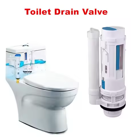 Split Toilet Drain Valve Two-button Toilet Water Outlet Valve Dual Flush Fill Water Tank Fittings Dr