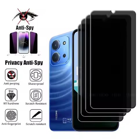 4Pcs For Xiaomi Redmi 15C Glass Redmi 15C Screen Protector Phone Protective 9H Cover Privacy Anti-Sp