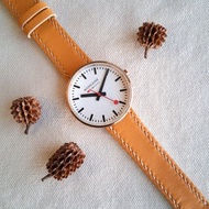 快拆式皮革錶帶 / 手工製作 / 自然溫暖黃駝色