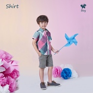 Boy Classic Fit Shirt เสื้อเชิ๊ตผ้าขาวม้า ผ้าไทยสำหรับเด็กผู้ชาย