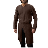 NEW Mens Renaissance Tunic Pirate Viking Retro Medieval Shirt Gothic Victorian Halloween Costume Tee