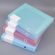 A4 File Box Japanese Style Non-Printed Office Supplies Transparent Clip Plastic Information Box A5 F