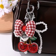 Cute Bow Cherry Strawberry Butterfly Charm Keychain For Bags Earbud Cases Phone Covers Car Decor DIY