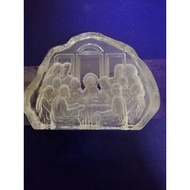 (Ready Stock Malaysia) Christian Catholic Altar, Home, Gifts - Crystal Engraved Last Supper /Light B