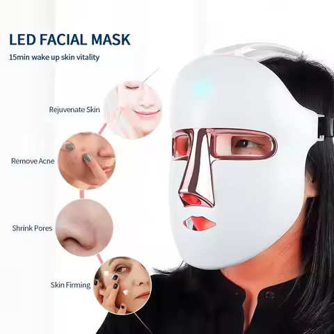 Wireless 7 Colors Face LED Mask Photon Facal Beauty Mask Skin Rejuvenation Anti Acne Repair Skin Tig