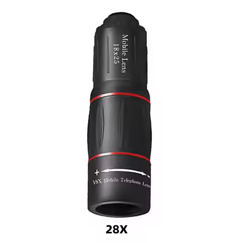 18/28/36X HD Telescope Lens Clip-On Zoom Phone Camera Telephoto Lens Optical Telescope Lens for Camp