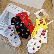 Elmo Pattern Socks Soft Short Available (5 Pairs)