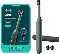 Quip Ultra Next Generation Smart Sonic Toothbrush - Timed Electric Toothbrush for Adults - Replaceab