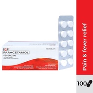 FEVERGAN TGP Paracetamol 1 BOX (100 500mg tablets) for pain & fever relief