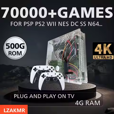 Dual System Super Console U7 Plug&Play On TV 500G/1T ROM 70000+ Retro Games 4G RAM 60+Emulator for W