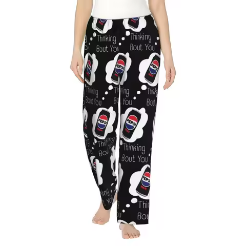 Custom Thinking Bout You Pepsi Max Women Pajama Pants Lounge Sleep Sleepwear Bottoms with Pockets
