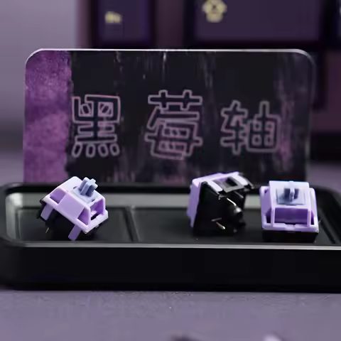 Blackberry Switch 42g Silent Linear Pre-Lubed 5 Pins HotSwap POM+TPE Stem HMX Switches For Mx Mechan