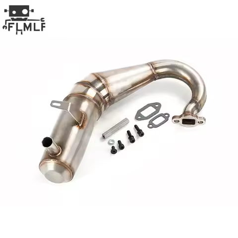 Rc Car Gas R2 Built-in Muffler Stainless Stee Exhaust Pipe Set for 1/5 Losi 5ive-t Rofun Rovan LT Ki