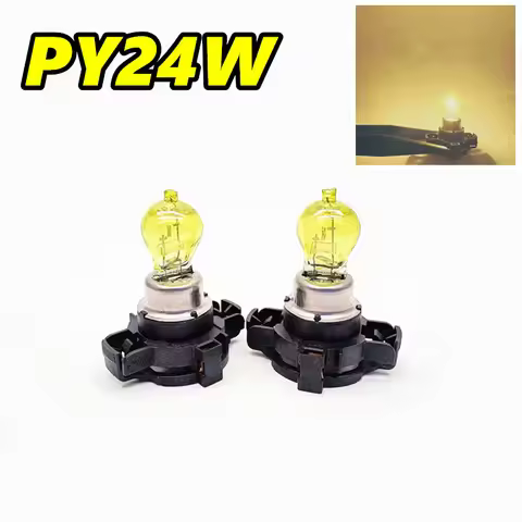 2pcs Yellow PY24W Halogen Bulbs For BMW 3 4 5 Series X3 E70 X5 X6 Z4 Front Turn Signal Lights Car Ac