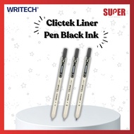 [Super Stationery] Writech Clictek Liner Pen Dakwat Hitam | Writech Clictek Liner Pen Black Ink