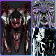 AIRBRUSH COVERSET HONDA DASH 110/125 V1 V2 V3 V4 V5 CHAMELEON GREY 2FACE CHROME RAINBOW