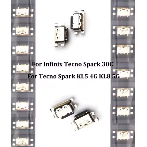 10-100PCS For Infinix Tecno Spark 30C For Tecno Spark KL5 4G KL8 5G Micro USB Type C Charging Tail P