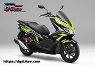 Stiker Modifikasi Pcx Lokal Hitam kuning tajam