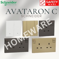 Schneider Electric AvatarOn C Switch and Socket White Dark Grey Wine Gold