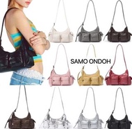 SAMO ONDOH Pocket Mug Bag nappa chocolate black ivory